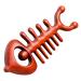 Frcolor Fishbath -shaped massage device wooden comb Hand massage device Handy massage comb reliable massage comb jade scratching ridge wide tooth ridge rosewood tools