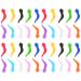 Ultechnovo 40 pairs of glasses hanging sleeves soft silicone slide-resistant elastic comfort glass holder for glasses sunglasses reading glasses (random color)