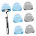 Stobaza 6 Pieces Sauge Rapid holder Vakuum Saugnapf Vakuumstan Rucuum Stand Rucksack holder bathrobe hook haircare cover sucking hook suction hooks razor holder holder