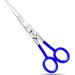 Glamified Glam Professional 7" Hairdressing Scissors Hair Cutting Scissors Shears for Barber- with Antibacterial Comfort Rubber Grip 100% Stainless Steel (Blue) - Buy Online on GoSupps.com