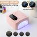 Rechargeable 72W Cordless Gel UV LED Nail Lamp - Wireless Professional Nail Dryer with Auto Sensor & Display - Quick Dry Curing Light for Nail Polish - Lightweight Pink Gift for Women - Buy Online on GoSupps.com