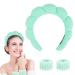 Sponge Spa Headband for Washing Face  1 Pack Makeup Headbands for Women Girls  Wash Spa Yoga Sports Shower Head Band Terry Towel Cloth Hair Band for Skincare  Makeup Removal Green