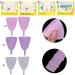 3 Colors 2PCs Reusable Menstrual Cup Set - Eco-Friendly Women's Hygiene Care (Purple) | Anti-Losing & Comfortable - Buy Online on GoSupps.com
