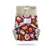 Petit Lulu Bamboo Fitted One Size Diaper | Hook & Loop | Reusable & Washable | Made in Europe (Cupcakes)