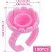 Sibba 100 Eyelash Glue Holder Rings - Pink Plastic Container Cups for Eyelash Extensions & Fan Bloom Accessories - Buy Online on GoSupps.com