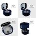 DIDATOOL Retainer Case Denture Bath Denture Cups for Soaking Dentures Denture Pots with Lid Easy to Carry and Clean Denture Case with Removable Rinse Basket and Finger Toothbrush (Black) Square Black - Buy Online on GoSupps.com