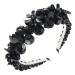scicent Hairband Black Headband for Women Fashion Hair Band for Makeup Vintage Rhinestone Head Band for Girls Party Wedding Hair Accessories for Women Fashion Head Hoops for Daily Wearing - 27819