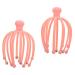 FOMIYES 2 STK Head massager Scalp massage scalp massage clerk scratchy scratching scalp hair multifunctional tools pearl scalp massage device for the scalp light