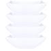 PLASTICPRO Disposable 128 ounce Square Serving Bowls, Party Snack or Salad Bowl, Extra Large Plastic Elegant White Pack of 4 128 OUNCE White