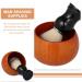 Minkissy Wooden Shaving Soap Shell - Portable Travel Mug for Men | Facial Cleansing & Razor Foam Container - Buy Online on GoSupps.com