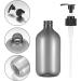 2-Pack 500ml Shampoo & Shower Gel Bottles - Refillable Pumping Plastic Soap Dispenser with Funnels & Labels (Gray) | Ideal for Lotions & Shampoos - Buy Online on GoSupps.com