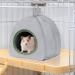 Bhina Small Animal Pet Winter House Chinchilla Small Pet Bed Small Animals House Bed Chinchilla House Cage Grey Green Cute Nest Cage Toys Suitable For Hamsters Chinchillas Guinea Pigs 21 * 20 * 19 cm - Buy Online on GoSupps.com