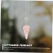 Anneome Hexagonal Cone Pendant Beads Necklace Charm Necklace Prism Crystal Taper Pendant Turquoise Window Pink 26x1.9cm - Buy Online on GoSupps.com