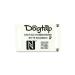 DogTap Light Big digital dog brand for medium to large dogs with NFC chip and QR code for contact details and profile made of silicone waterproof flexible 67 x 40 mm white