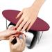 Small Nail Arm Rest Cushion - Portable Manicure Hand Rest for Salon & Home Use - Microfiber Leather - Dark Red - Buy Online on GoSupps.com