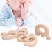 5pcs Baby Elephant Teething Toys | Beech Wood Pain Relief Rings | Modern DIY Necklace & Bracelet - Buy Online on GoSupps.com