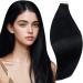 Runature tape in extensions real hair 75 cm black human hair 50g real hair extensions tape black straight hair invisible tape extensions real hair 20 pieces color #1 76.20 cm #1