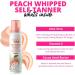 Skinny Tan Peach Whipped Fake Tan - Streak Free Gradual Fake Tan Mousse for Natural Glow with Vitamin E Peaches & Cream Aroma Vegan & Cruelty Free Skincare - 150ml - Buy Online on GoSupps.com