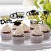 24 Pcs 2024 Graduation Cupcake Toppers You Did It Theme Party Cake Decoration Black and Gold Dessert Insert MGPFERD - Buy Online on GoSupps.com
