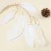 Yean Boho Feather Headband Indian Hippie Headpiece White Feather Head Chain Beads Hair Band Headdress Accessories for Masquerade Halloween Costume Parties - Buy Online on GoSupps.com