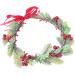 Minkissy Flower Hairband Floral Hair Garland Flower Crown with Holly Berry Leaves Christmas Hair Accessories for Lady Woman Girls - Buy Online on GoSupps.com