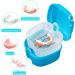 Retainer Case Portable Denture Box Easy-Clean Orthodontic Case Dental Braces Storage for Invisible Aligner False Teeth Container Mouth Guard Case Retainer Cleaner Holder (Light Blue) - Buy Online on GoSupps.com