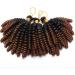 6" Crochet Braiding Hair Extensions Synthetic Twist Two Ombre Short Marley Bob Deep Wavy Curly Hairpieces For Women - Black to Red Brown - Buy Online on GoSupps.com