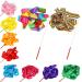 Floratek Dance Ribbon Streamer 10 Pack 4M Rhythmic Gymnastic Silk Ribbons Wands Rods for Kids Artistic Dancing Baton Twirling 4.0 Meters