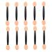 DOITOOL Disposable 100pcs Double Ended Eyeshadow Brush Sponge Dual-side Smudger Eyeshadow Stick Cosmetic Pointy Makeup Sponge 6.5x1.3cm Black