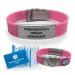 Diabetes Type 2 Insulin Dependent Medical Alert ID Bracelet for Women Pink