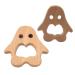 Alenybeby 10-Piece Bio Wood Penguin Teething Rings | Handmade Beech Wood | Natural Gripping Pattern for DIY Pacifier Chain - Buy Online on GoSupps.com