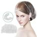 50 Pcs Disposable Shower Caps Bath Caps Large Thick Clear Plastic Elastic Hair Shower Caps for Women Travel Spa Hotel and Girls Home Use Hair Salon (50 PCS 19.7IN)