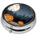 Halloween Moon Bat Pumpkin Pill Box | 3 Compartment Mini Decorative Travel Organizer for Vitamins & Medicine - Buy Online on GoSupps.com