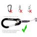 2 Pack Finn Outdoors Spiral Cable & Keychain Lanyard - Versatile Fuse Band with Carabiner for Boating Fishing & Outdoor Use - Black - Buy Online on GoSupps.com