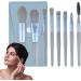 Makeup Brushes Eye Makeup Brush Set - 8 Professional Eyeshadow Eyebrow Blending Eyeliner Brushes for Powder Makeup blue + bag - Buy Online on GoSupps.com