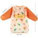 Baby Waterproof Painting Apron Bib with Sleeves & Silicone Pocket - Orange - Buy Online on GoSupps.com