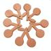 Wendysun 5pcs Lovely Cartoon Wood Teether Pure Natural Animal Cherry Star Shape Baby Teething Nursing Beech Teether Baby DIY Pendant Toy (5pcs)