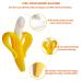 Organic BPA-Free Banana Teether for Baby Teething Relief | Soft Silicone Baby Toothbrush Toy | Soothes Sore Gums | Oral Hygiene for Infants & Toddlers - Buy Online on GoSupps.com