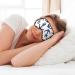 Navy Blue Anchors Print Sleep Eye Mask | Soft Travel Blindfold with Elastic Strap - Perfect for Night Sleeping - Buy Online on GoSupps.com