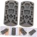 Alipis 2pcs Dessert Dark Molds Grey Bones Shape Cakes Baking Silicone Creative Skeleton Bone-Shaped Shaped - Buy Online on GoSupps.com