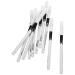 WOONEKY 20 Pcs Lying Silkworm Eyeliner Professional Eyeliner Pencils Makeup Eyeshadow Gel Wooden Pole White
