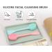 2 Pack Silicone Face Scrubber | 4 in 1 Facial Cleansing Brush | Gentle Exfoliating and Blackhead Removal | Blue and Pink - Buy Online on GoSupps.com