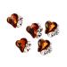 PERZOE Fake Crystal Nails Autumn Nail Decorations 5pcs 3d Heart/square Faux Charm Diy Art Rhinestones Ornament Phone Case Decorative Accessories Manicure D