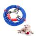 JVHLOV 33ft (10M) Dog Tie Out Cable Dog Cable Heavy Duty Tie-out Cable Tie-Out Cable for Dogs up to 120 lbs Suitable for all Breeds Dog Tether for Camping Yard Beach