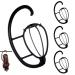 Dreamlover Hanging Wig Stand, Wig Head for Wigs, 4 Sets Black