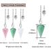 Xiannvxi 3pcs Crystal Pendulums - Rose Quartz Clear Quartz & Green Aventurine for Prophecy & Reiki - Witchcraft Supplies - Buy Online on GoSupps.com