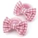 Topkids Accessories Bow Hair Bobbles/Hair ties for Girls Hair Accessories for Girls Hair Bands for Girls Hair bobbles for Girls Hair Bows Hair Elastics (Gingham Pink) - Buy Online on GoSupps.com