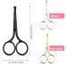 WLLHYF 3 Packs Nose Hair Scissors Rounded Tip Eyebrow Mustache Ear Hair Grooming Trimming Stainless Steel Professional Small Beard Nail Cuticle Eyelashes Beauty Scissors for Men Women Black/Silver/Rosegold - Buy Online on GoSupps.com