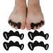 2 Pairs Adjustable Toe Spacers Silicone Toe Spacers Toe Straighteners Toe Spacer for Hammer Toes Toe Separators for Women Men(Black M)