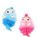 FRCOLOR 6 Pcs Cute Animal Bath Loofahs - Mermaid & Princess Shower Poufs Soft Mesh Sponges for Baby & Kids - Buy Online on GoSupps.com